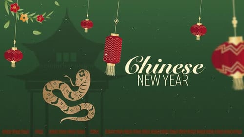 Chinese New Year Green Screen Background Animation