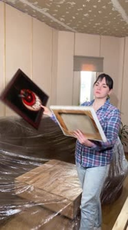 Woman DIY in home improvement
