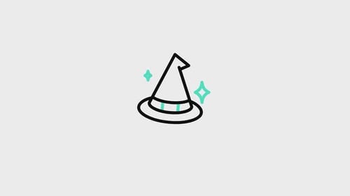 Minimalist Witch Hat Icon Animation for Halloween