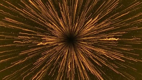 Abstract Golden Glowing Particles Bursting Animation Background