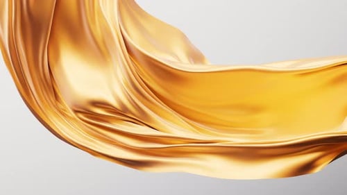 Elegant Gold Fabric Flowing Smoothly Loopable Background Animation