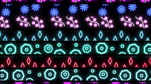 Африканский узор фона, абстрактная анимация африканского узора, африканский бесшовный узор