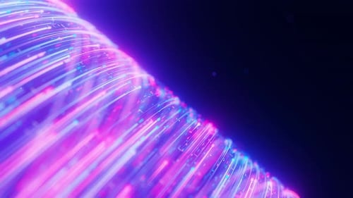 Extreme Nahaufnahme von Big Data, Lichtgeschwindigkeit, Fluss, abstrakter digitaler Datenstrom von Quantencomputern