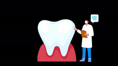 Dentist Talks About Protecting Your Teeth 4K On Alpha Channel