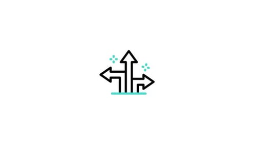 Animated Directional Arrows Icon in Flat Design