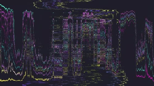 Glitch Datamoshing Abstract Background