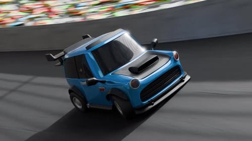 Racing Car Loop 3D satisfying animation