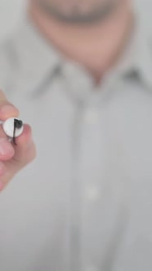 Merger, Writing on Screen with Hand, Vertical Video