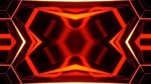 Orangefarbenes neonleuchtendes abstraktes Muster verändert den Hintergrund VJ Loop in 4K