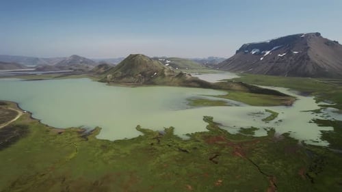 Aerial view of Iceland highlands, Iceland.