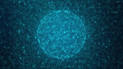 Abstract Digital Sphere Network Futuristic Technology Background Loop