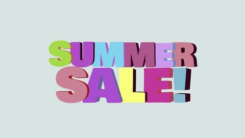 Colorful Glitch Summer Sale Text Animation