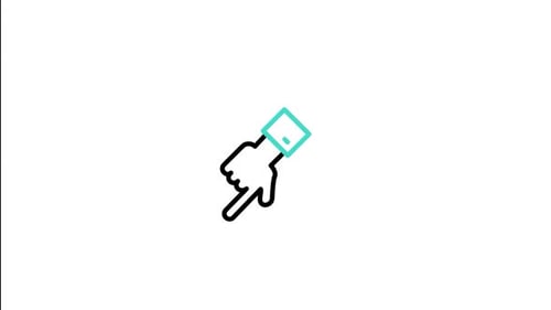 Animated Minimal Hand Icon Pointing Down