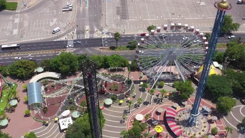 Tel Aviv amusement park closed with no people, during Corona virus.