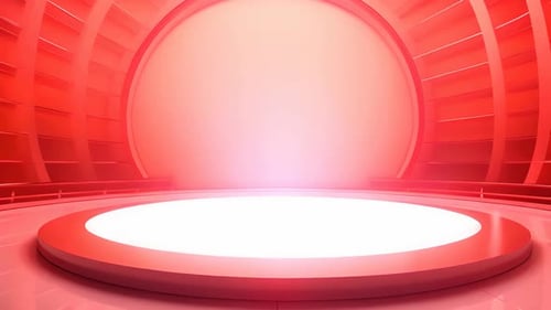 Dynamic Red Virtual Stage Background for Corporate Events