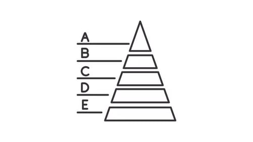 Animated pyramid graph icon