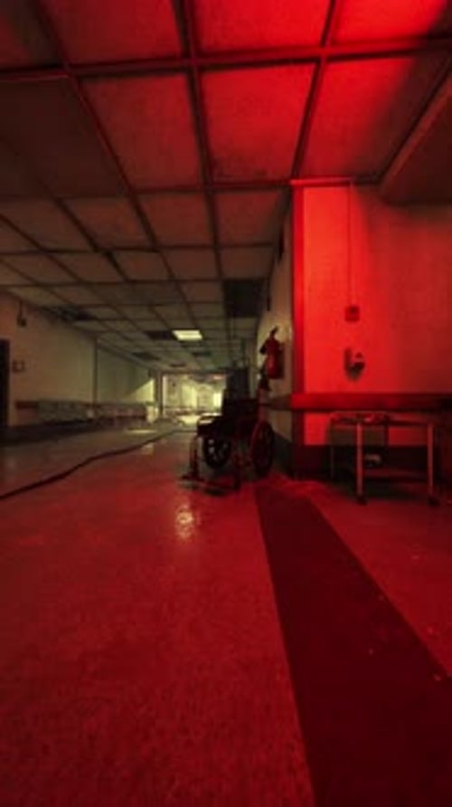 Exploring the Eerie Hallways of a Forgotten Hospital Filled with Shadows
