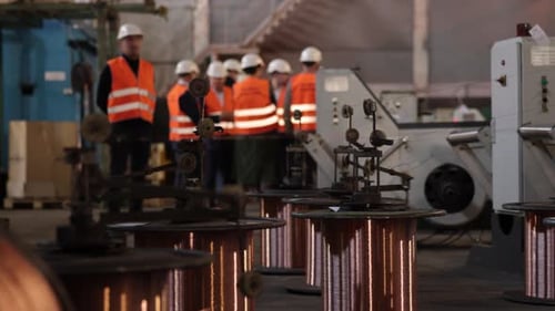 Industrie: Fabrik, Kabelherstellung, Drahtherstellung