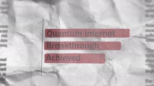 Der Durchbruch im Quanteninternet hat Schlagzeilen im Zeitungsstil erzielt