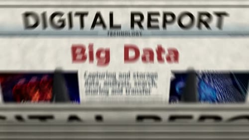 Digital Report Big Data News Broadcast Opener Animation