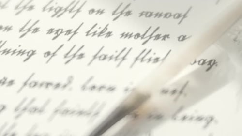 Elegant Close Up of Vintage Handwritten Text