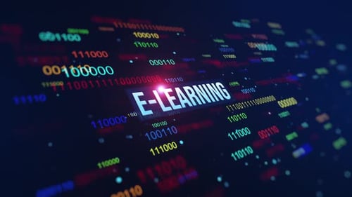 E-Learning Digital Binary Code Background