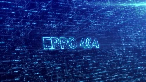 Error 404 Text Reveal Over Blue Futuristic Technology Network with Digital Cyberspace Background HD