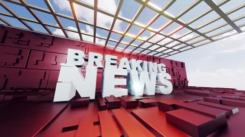 Breaking News 3D Text Reveal Intro