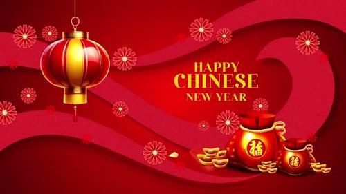 Happy Chinese New Year Loop Animation Background