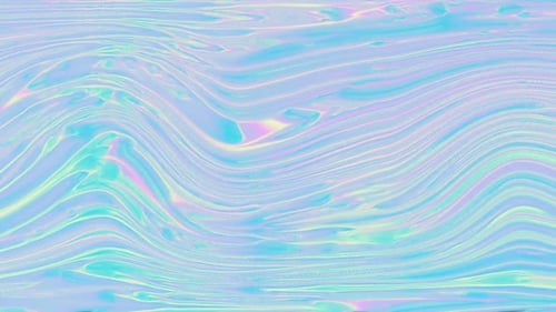 Abstract Iridescent Liquid Waves Flow Background