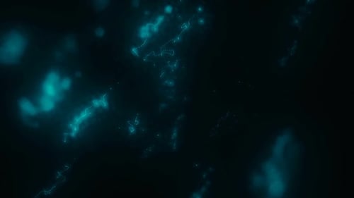Green Particles And Lights Lines Animation