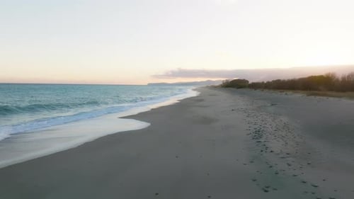 Sunset End on the Mediterranean Coastline