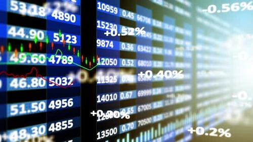 Stock market trend of animation background.