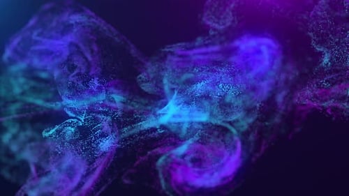 Abstract Fluid Particles Revealing Background Animation