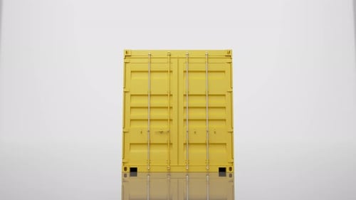 Animated 3D Cargo Container Doors Opening