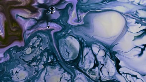 Abstract Swirling Liquid Colors Creating an Artistic Pattern