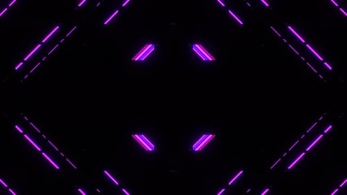 Dynamic Music Visualization With Vibrant Neon Graphics at Night