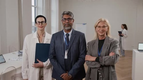 Medical Professionals Team Portrait in a Modern Office