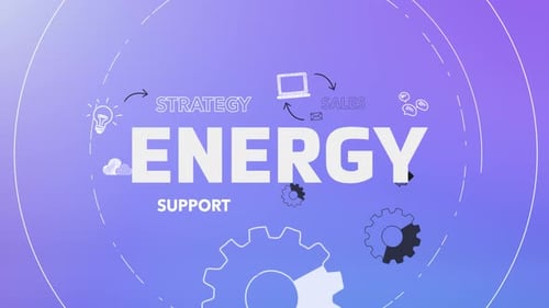 Infographic Multiple Titles With Icons Animation Information Energy
