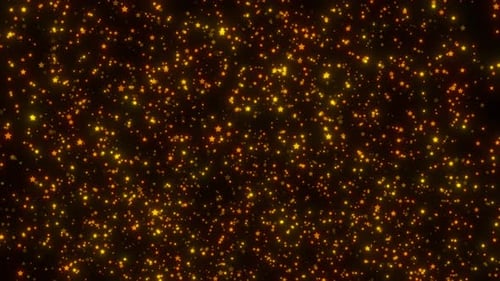 Shimmering Golden Stars Particles Background Loop