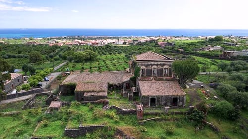 Scenic Countryside View With Don Ciccio’s Villa From The Godfather II Movie In Acireale,