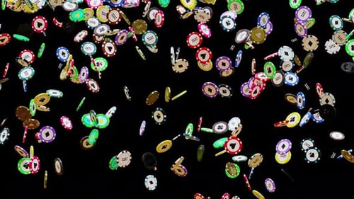 Casino Chips Falling 04 4K