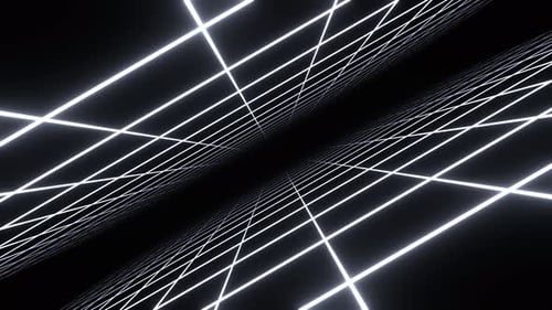 White Infinite Neon Grid Zone Background Vj Loop In 4K