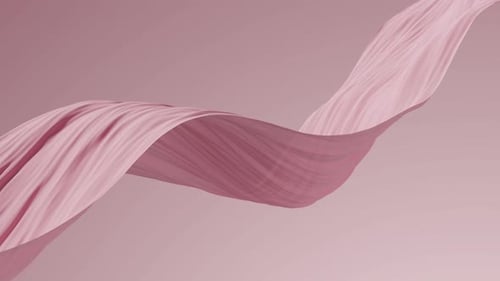 Smooth Pink Fabric Flowing Animation