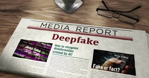 Newspaper Media Report on Deepfake AI Disinformation Glitch Loop
