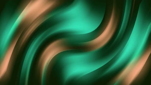 Seamlessly Flowing Abstract Background with Gradual Green and Brown Waves