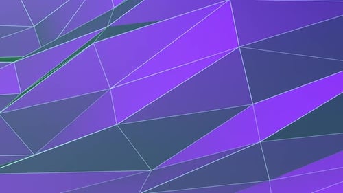 Abstract Geometric Polygonal Mesh with Glowing Lines