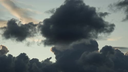 Dark Storm Clouds at Sunset Time Lapse