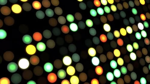 Abstrakter blinkender digitaler Punkthintergrund in Gelb, Orange, Grün