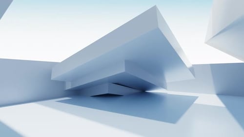 Weißer abstrakter Architekturhintergrund, 3D-Rendering.